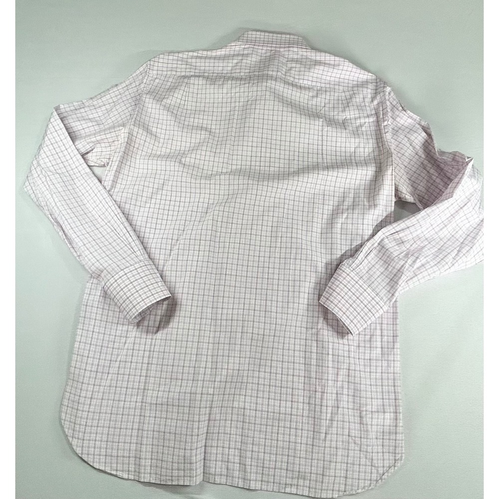 Ermenegildo Zegna Mens Regular Fit Check Dress Shirt Pink Blue White 16.5 42 - Picture 3 of 7